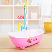 Игрушка ванная для кукол, с механизмом душа, звук, свет, МИКС
