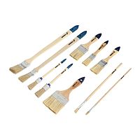 Набор кистей TUNDRA, плоские, круглые, радиаторные, для масляной краски, 10 шт.