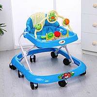 Ходунки «Мишка», 8 колес, муз., голубой