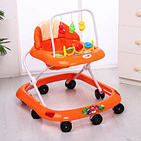 Ходунки Весело шагать, 8 колес, муз., игрушки Alis, оранжевый