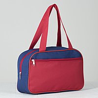 7922 П-600 Сумка для обуви , 33*10*20, отд на молнии, н/карман, синий/красный
