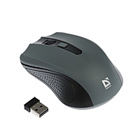 Мышь Defender Accura MM-935, беспроводная, оптическая, 1600 dpi, USB, 2хААА, серая