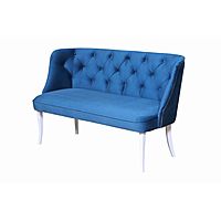 Диван «Сорренто», ткань энигма велюр, опоры белые, цвет тёмно-бирюзовый