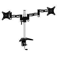 Кронштейн Cactus CS-VM-D08-AL, для двух мониторов, наклонно-поворотный, 13"-27", до 2 х 8 кг, серебристый