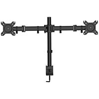 Кронштейн Cactus CS-VM-D29-BK, для 2-х мониторов, наклон-поворот, 13"-27", до 2х8 кг,черный