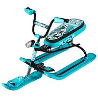Снегокат Snowdrive СНД3/SD12 велоруль цвет голубой/черный
