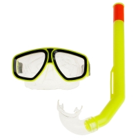 Набор для подводного плавания, 2 предмета: маска, трубка, в пакете, цвета МИКС