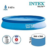 Бассейн надувной Easy Set 366х76см фильтр-насос 28132 INTEX