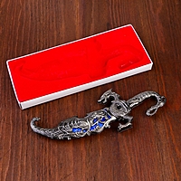 Сувенирный нож, 24,5 см, резные ножны, дракон на рукояти