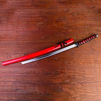 Сувенирное оружие «Катана на подставке», красные ножны
