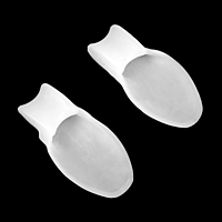 Защитные накладки на косточку большого пальца, силиконовые, с разделителем на 2 пальца, пара, цвет белый