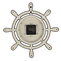 Часы настенные "Двойной штурвал", корабль на циферблате, микс