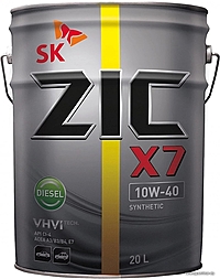 Масло моторное ZIC X7 Diesel 10W-40 20 л синт.