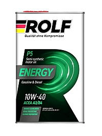 Масло моторное Rolf Energy 10W-40 A3/B4 SL/CF 1 л п/синт.