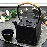 Чайник «Бокей. Этно», 700 мл, с ситом, с эмалированным покрытием, цвет чёрный