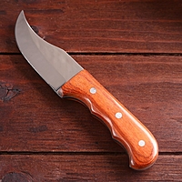 Нож нескладной, 16 см, в чехле, деревянная рукоять с выемками