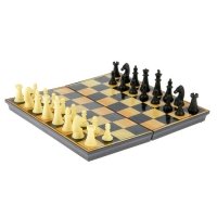 Игра настольная 3 в 1 Backgammon and Chess Set: шашки, шахматы, нарды, поле 25 × 25 см, в коробке