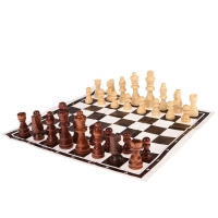 Шахматные фигуры деревянные, 4 и 8 см, в пакете