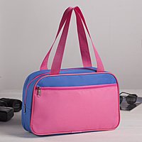 Сумка для обуви, отдел на молнии, наружный карман, цвет розовый/голубой