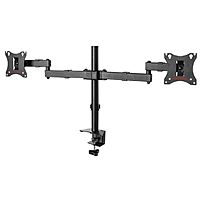 Кронштейн ARM Media LCD-T04, для 2-х мониторов,наклонно-поворотный,15"-32",до 2х7 кг,черный