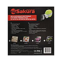 Весы напольные Sakura SA-5072C, электронные, до 150 кг, рисунок "песок"