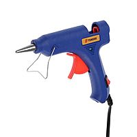 Клеевой пистолет TUNDRA, 20 Вт, 220 В, выключатель, индикатор, антикапля, шнур 1.2 м, 7 мм