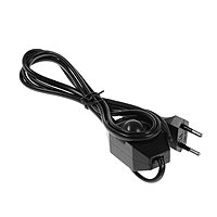 Шнур сетевой с диммером для бра, 100 Вт, 1,5 м, черный