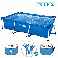 Бассейн каркасный Frame Set 300х200х75см 28272NP INTEX