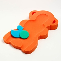 Губка для купания макси "Мишка", цвет желтый, персик