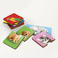 Пазл двойной "Животные" (головоломка)