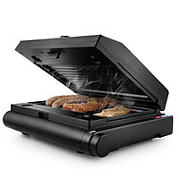 Электрогриль Kitfort КТ-1632, 1000 Вт, регулировка темп.-ры, съёмные панели, чёрный