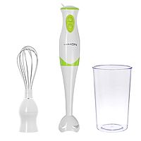 Блендер LuazON LBR-26, погружной, 300 Вт, 0.6 л, 2 скорости, бело-зеленый