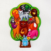 Головоломка "Лесные животные", размер 28*20 см, головоломка логическая