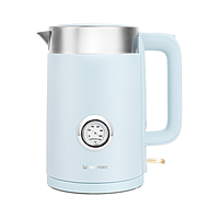 Чайник электрический Kitfort KT-659-3, 2200 Вт, 1.7 л, встроенный термометр, голубой