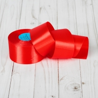 Лента атласная, 50мм, 33±2м, №026, цвет красный