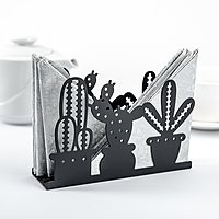 Салфетница "Кактусы", цвет чёрный