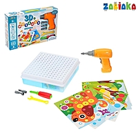 3D-мозаика с шуруповёртом «Ферма», в чемоданчике