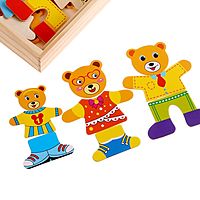 Игрушка развивающая «Переодень мишку» 3,5 × 26,5 × 13,5 см, 54 детали