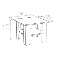 Стол журнальный «Клик Мебель. Лофт», 550×430×550 мм, цвет венге
