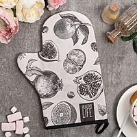 Варежка-прихватка "Healthy life" 20х28см,саржа, 100% х/л, ватин 250г/м2