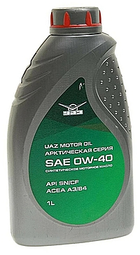Масло моторное UAZ Motor Oil 0W-40 1л синт.