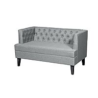 Диван «Фьюджи», ткань китон рогожка, опоры массив венге, цвет серый