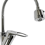 Смеситель для кухни Haiba HB4304-3 гибким изливом гайка хром