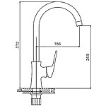 Смеситель для кухни Haiba HB70165 однорычажный гайка хром