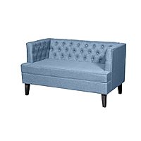 Диван «Фьюджи», ткань китон рогожка, опоры массив венге, цвет деним