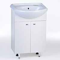 Тумба Вега 55 с раковиной Арго-55, 57,5 х 49,5 х 85 см