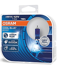 Лампа Osram Cool Blue Boost H11 12V 75W 2 шт. 62211CBB-HCB