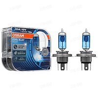 Лампа автомобильная Osram Cool Blue Boost, H4, 12 В, 100/90 Вт, набор 2 шт, 62193CBB-HCB