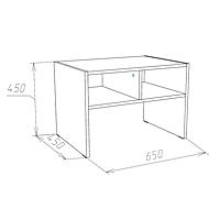 Стол приставной Лофт, Дуб сонома