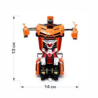 Робот радиоуправляемый «Ламбо», трансформируется с пульта, масштаб 1:18, цвет оранжевый